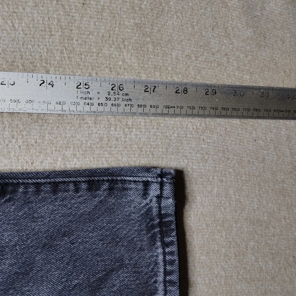 Levi's 501 Mens Jeans W33 L30 Gray Button Fly Straight Leg Denim Pants